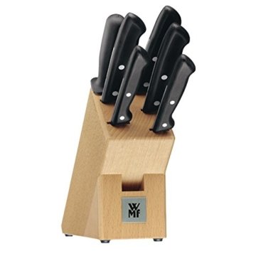 WMF Messerblock mit Messerset 7-teilig Classic Line 5 Messer, 1 Block aus Buchenholz und 1 Wetzstahl - 1